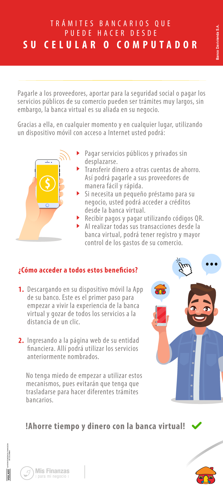 Trámites bancarios que puede hacer desde su celular o computador