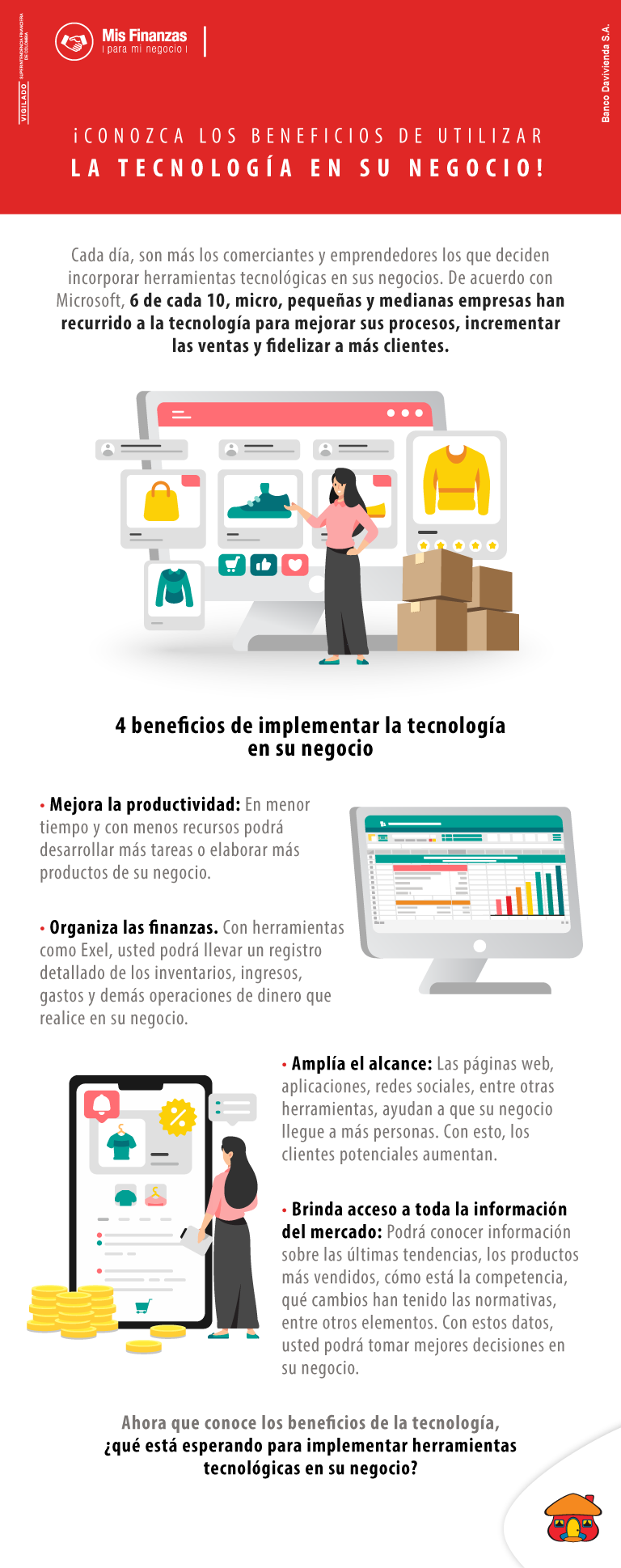4 beneficios de implementar la tecnología en su negocio. 