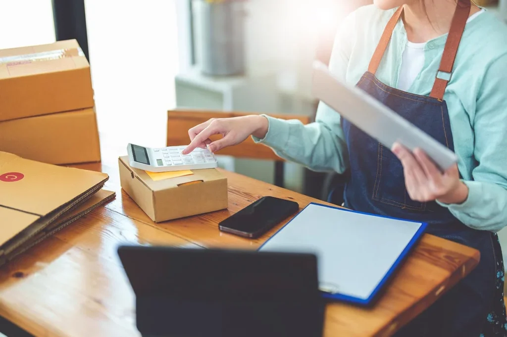 Foto de una calculadora