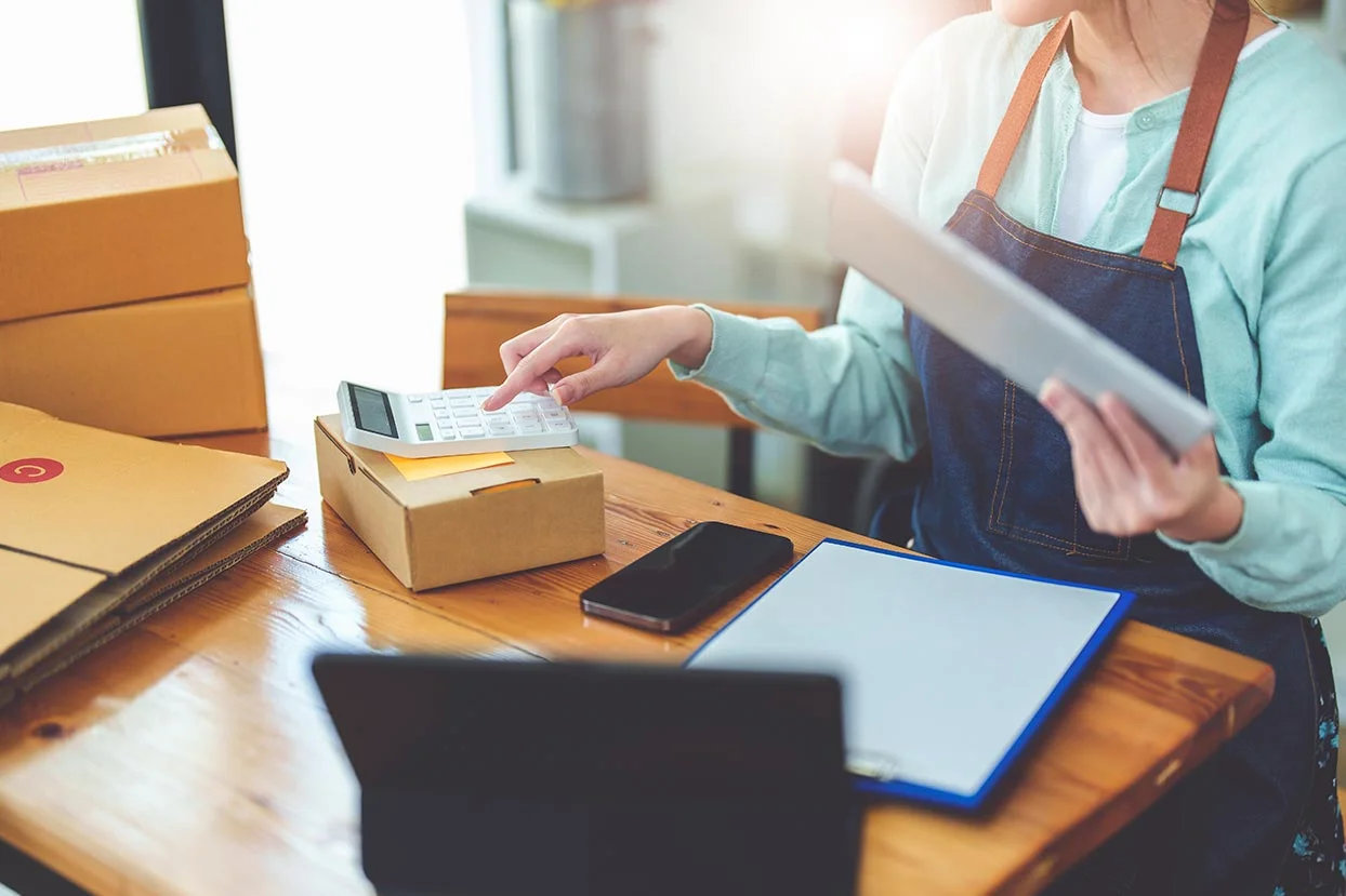 Foto de una calculadora