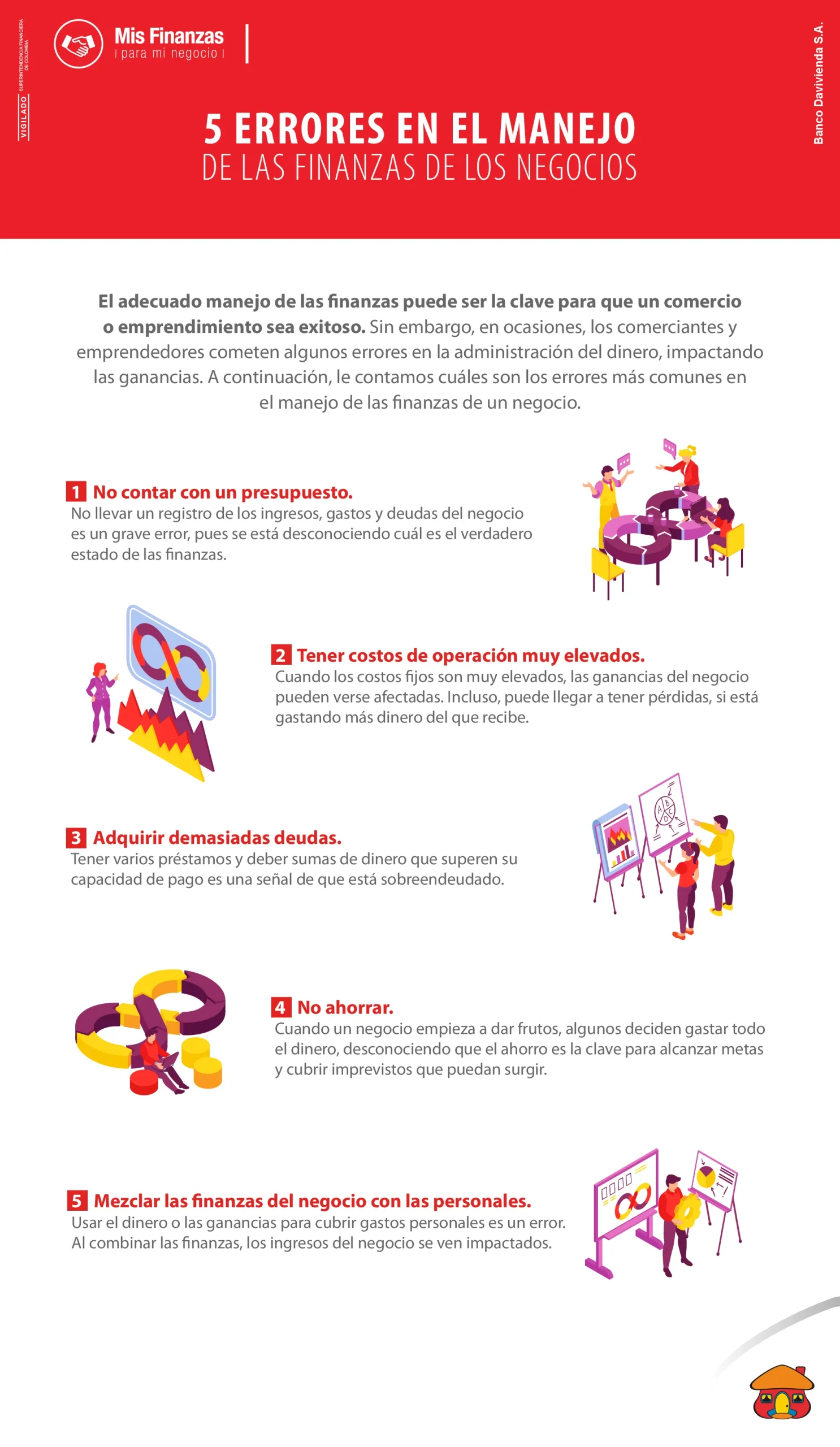 Errores en el manejo de las finanzas.