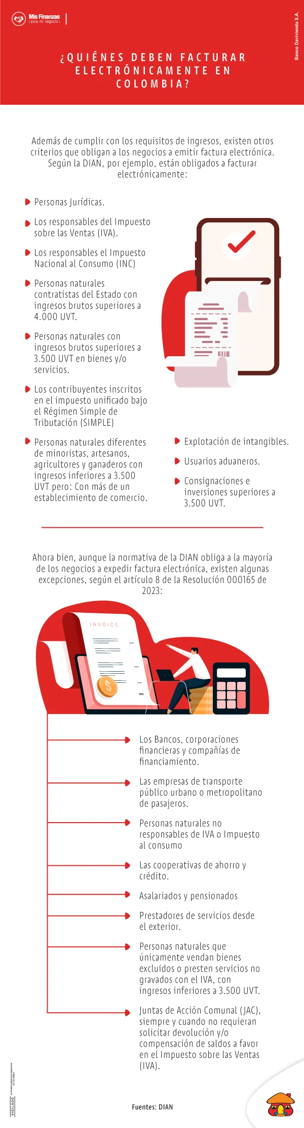 Si vende más de $13,7 millones al mes, debe expedir factura electrónica